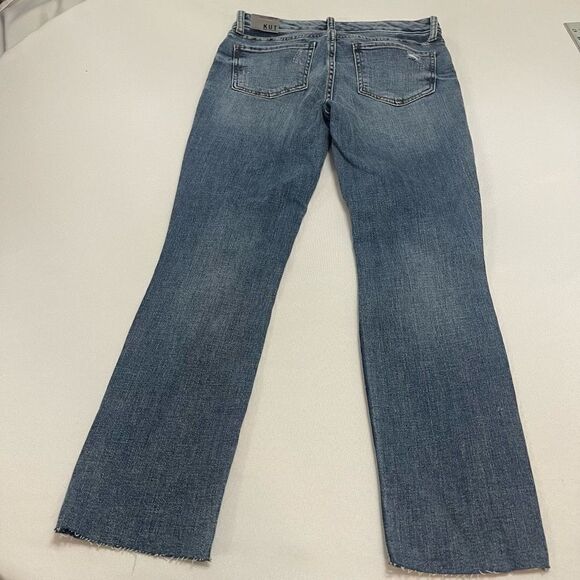NWT Kut From The Kloth Destroyed Reese Ankle Straight Leg Denim Jeans Size 2 New - Picture 9 of 10